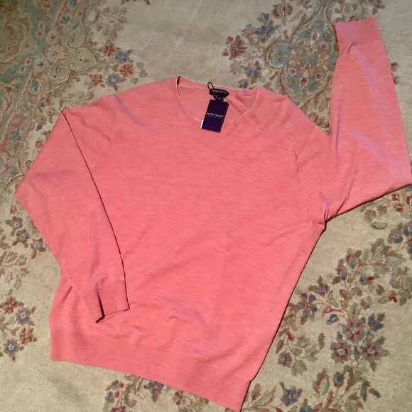 PETER MILLAR Excursionist Flex Sweater Scarlet Lily Merino Wool Men’s XL NWT - Picture 4 of 7